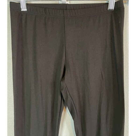 Chatoyant Womens Soft Solid Black Legging Full Length Medium Made in USA - Picture 4 of 8